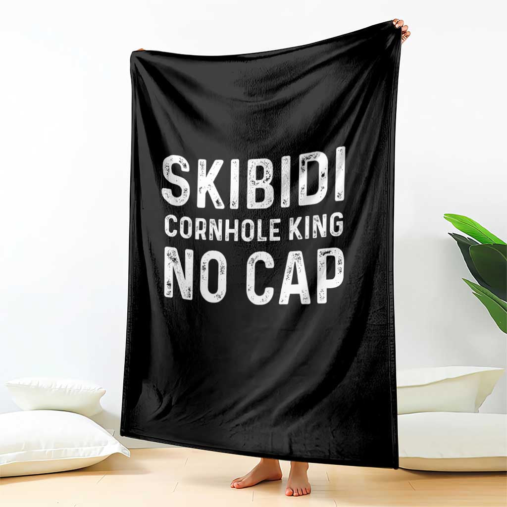 Cornhole King Throw Blanket No Cap Funny Bean Bag Toss Game TS10 Print Your Wear