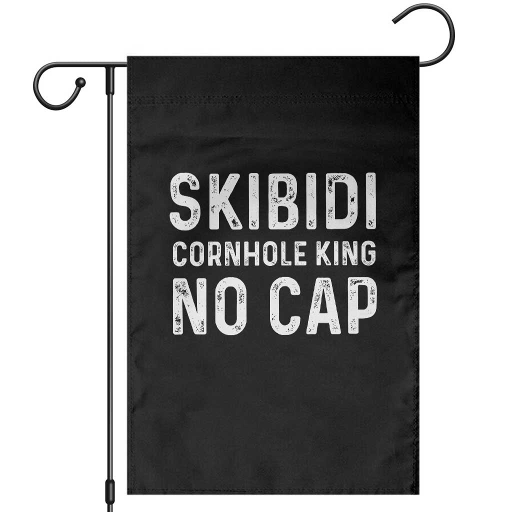 Cornhole King Garden Flag No Cap Funny Bean Bag Toss Game TS10 Black Print Your Wear