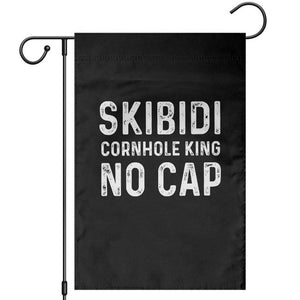 Cornhole King Garden Flag No Cap Funny Bean Bag Toss Game TS10 Black Print Your Wear