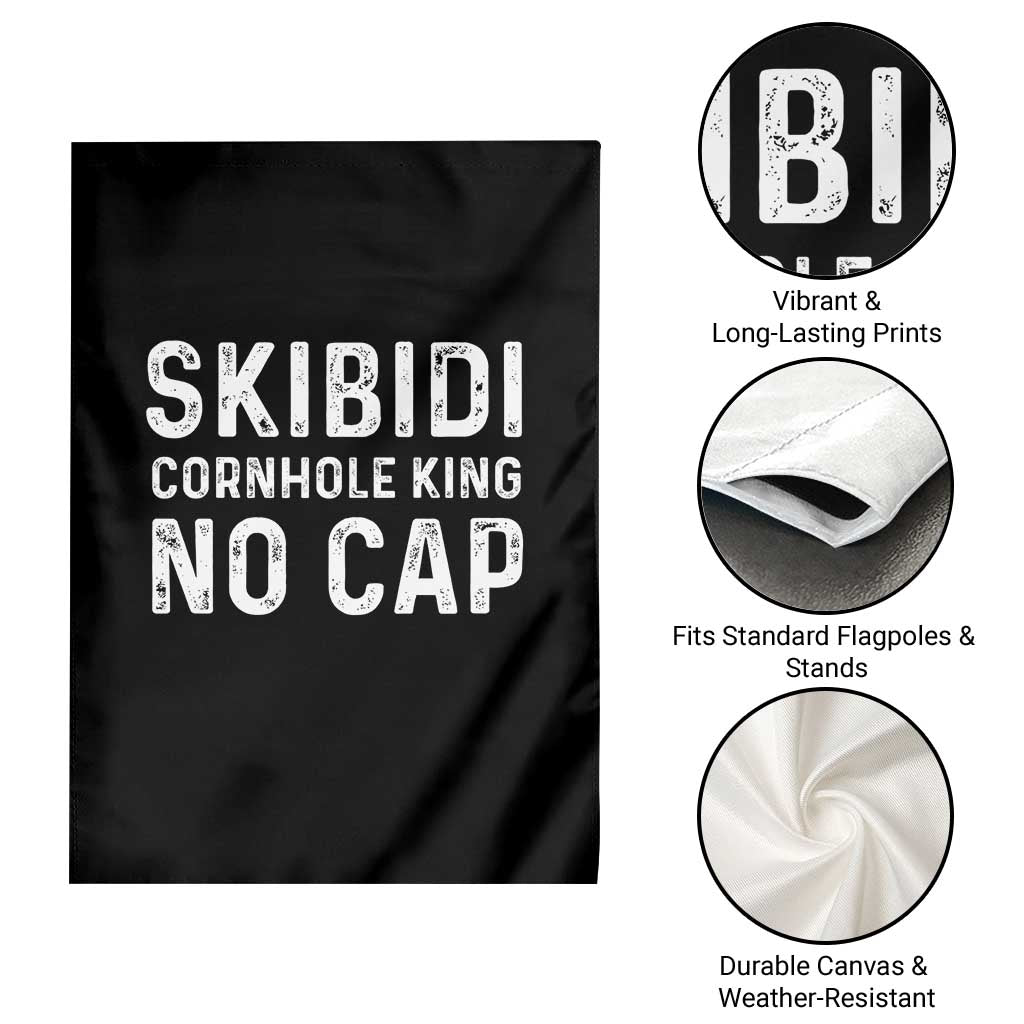 Cornhole King Garden Flag No Cap Funny Bean Bag Toss Game TS10 Print Your Wear