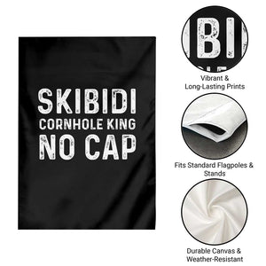 Cornhole King Garden Flag No Cap Funny Bean Bag Toss Game TS10 Print Your Wear