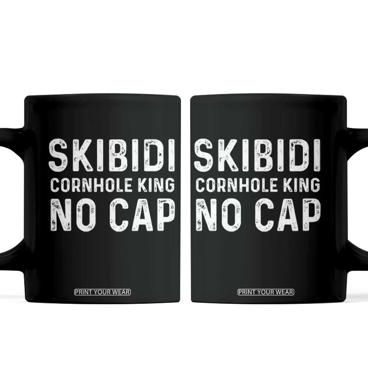 Cornhole King Coffee Mug No Cap Funny Bean Bag Toss Game TS10 Black Print Your Wear