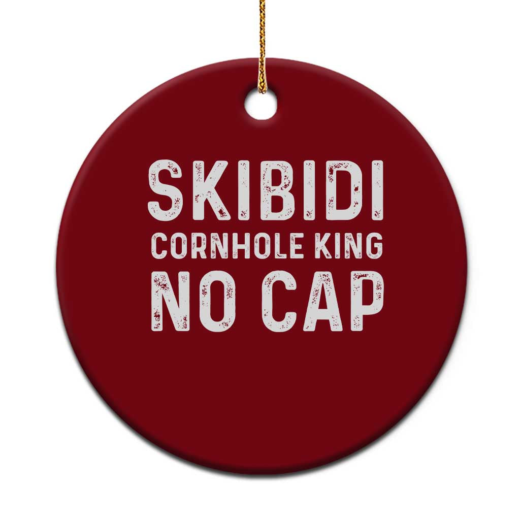 Cornhole King Ceramic Ornament No Cap Funny Bean Bag Toss Game TS10 1pc Red Print Your Wear