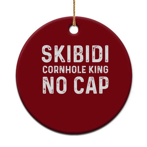 Cornhole King Ceramic Ornament No Cap Funny Bean Bag Toss Game TS10 1pc Red Print Your Wear