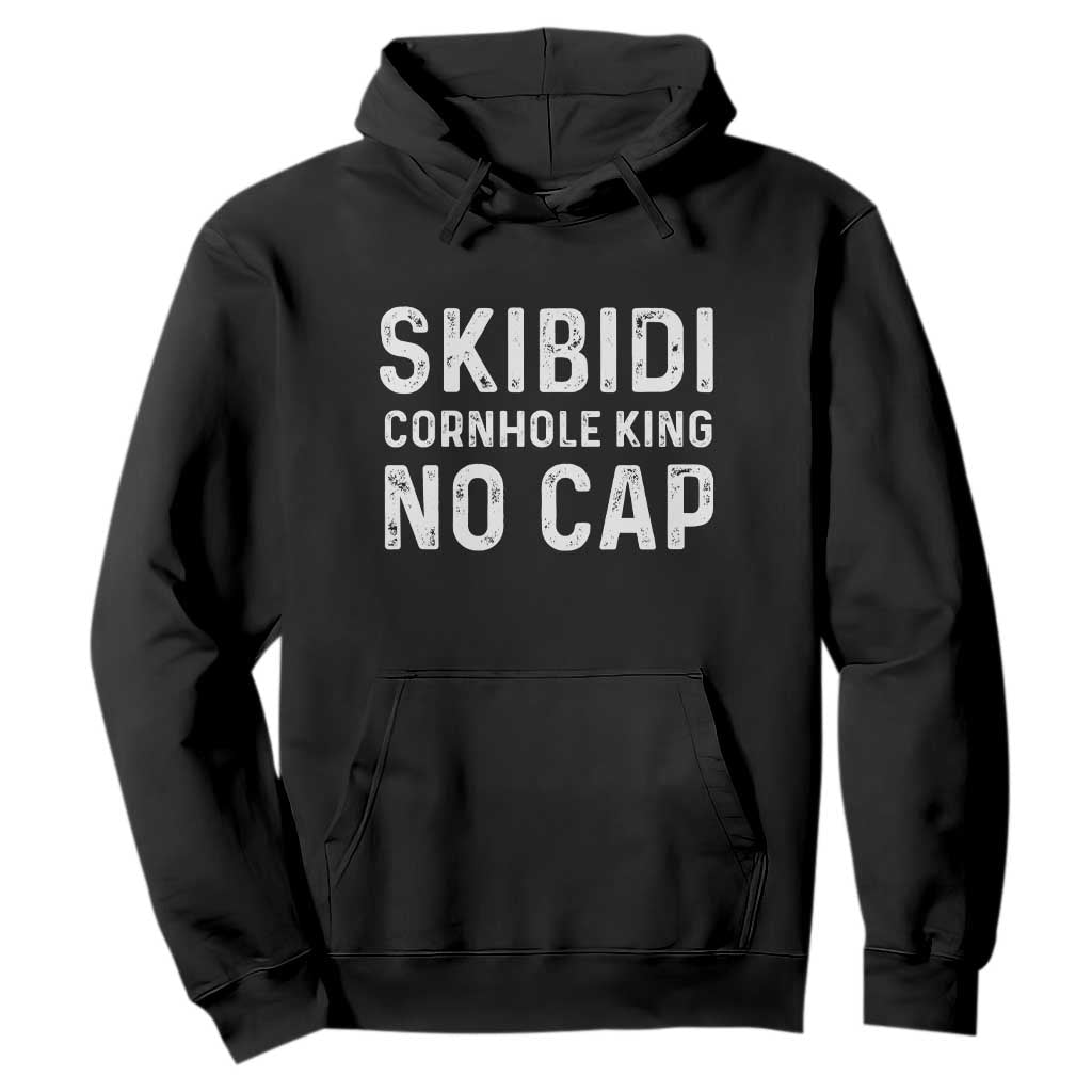 Cornhole King Hoodie No Cap Funny Bean Bag Toss Game TS10 Black Print Your Wear