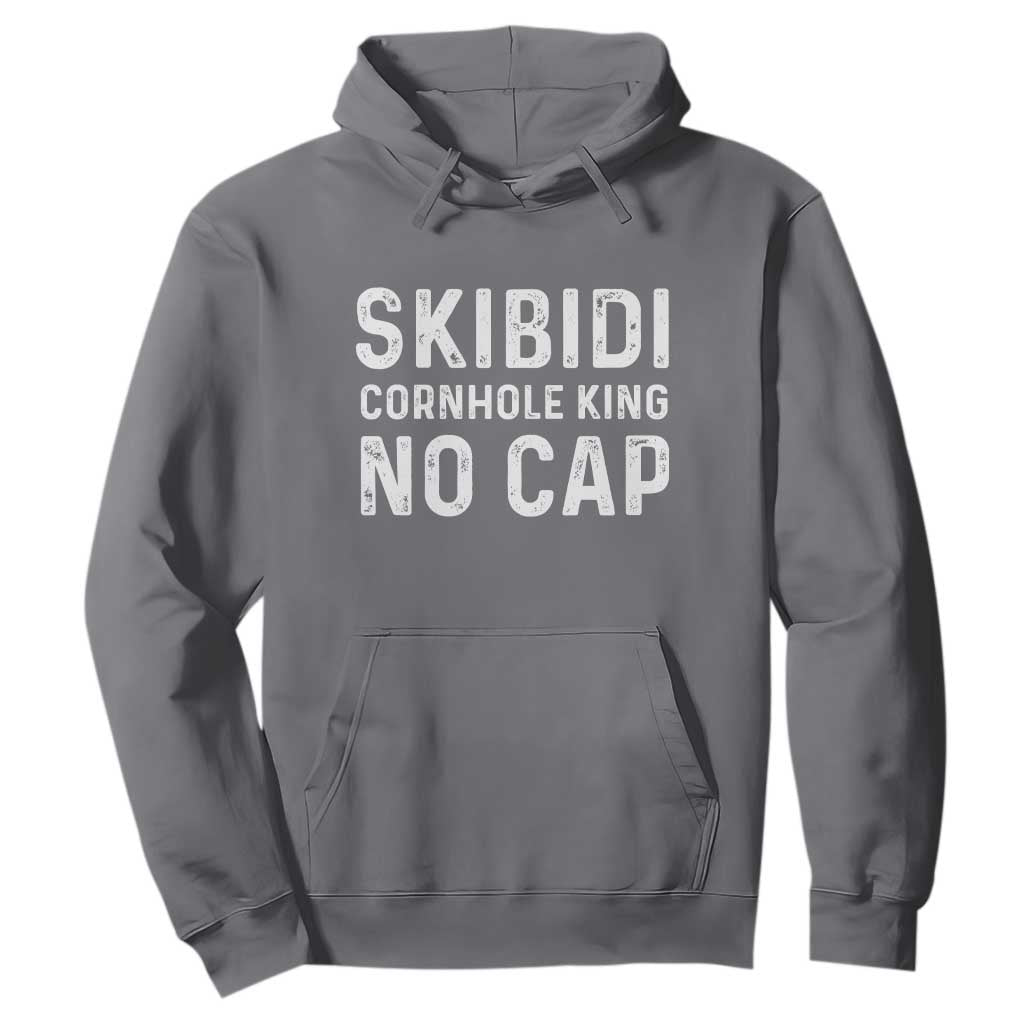 Cornhole King Hoodie No Cap Funny Bean Bag Toss Game TS10 Charcoal Print Your Wear