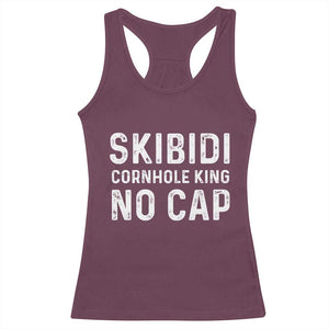 Cornhole King Racerback Tank Top No Cap Funny Bean Bag Toss Game TS10 Maroon Print Your Wear