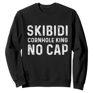 Cornhole King Sweatshirt No Cap Funny Bean Bag Toss Game TS10 Black Print Your Wear