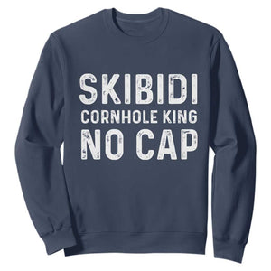 Cornhole King Sweatshirt No Cap Funny Bean Bag Toss Game TS10 Navy Print Your Wear