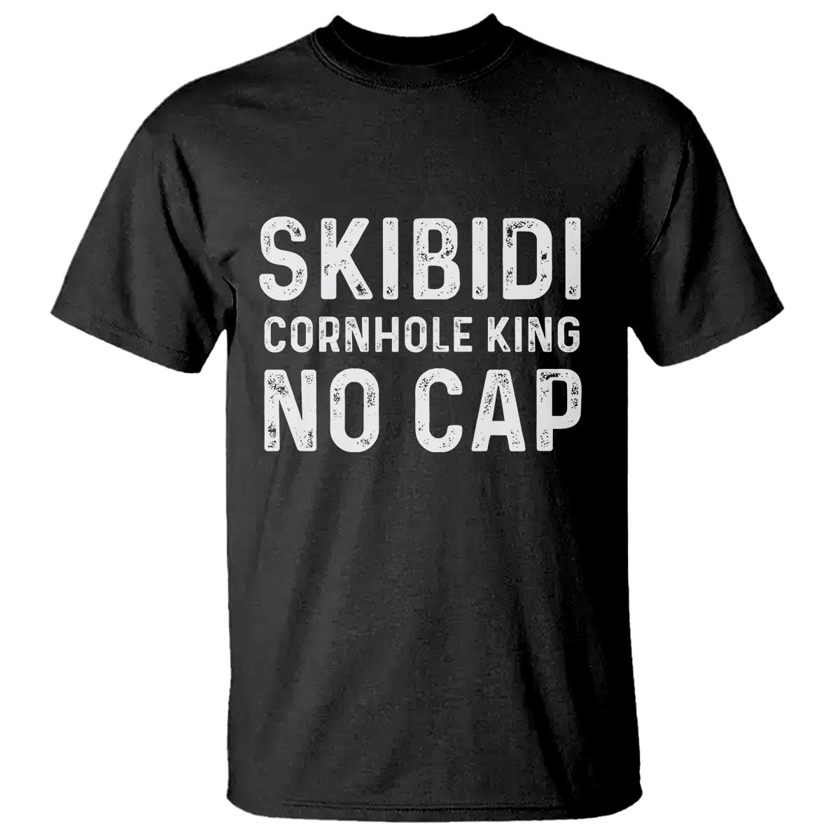 Cornhole King T Shirt No Cap Funny Bean Bag Toss Game TS10 Black Print Your Wear