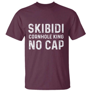 Cornhole King T Shirt No Cap Funny Bean Bag Toss Game TS10 Maroon Print Your Wear