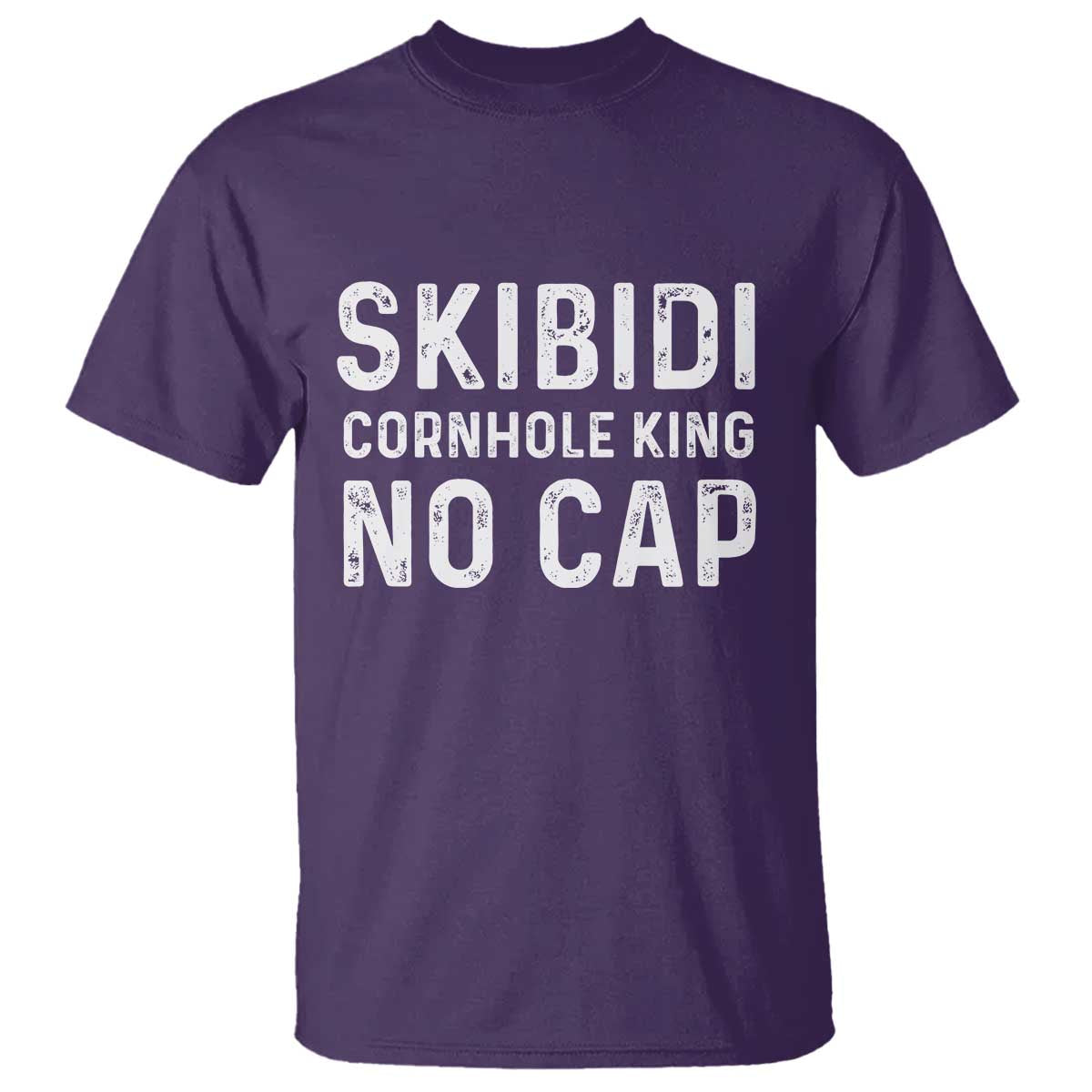 Cornhole King T Shirt No Cap Funny Bean Bag Toss Game TS10 Purple Print Your Wear
