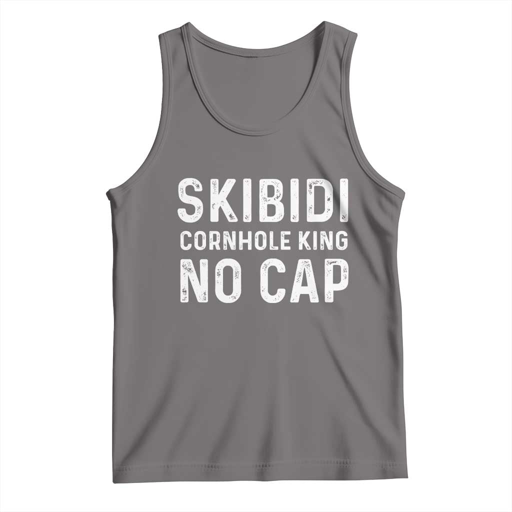 Cornhole King Tank Top No Cap Funny Bean Bag Toss Game TS10 Deep Heather Print Your Wear