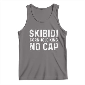 Cornhole King Tank Top No Cap Funny Bean Bag Toss Game TS10 Deep Heather Print Your Wear