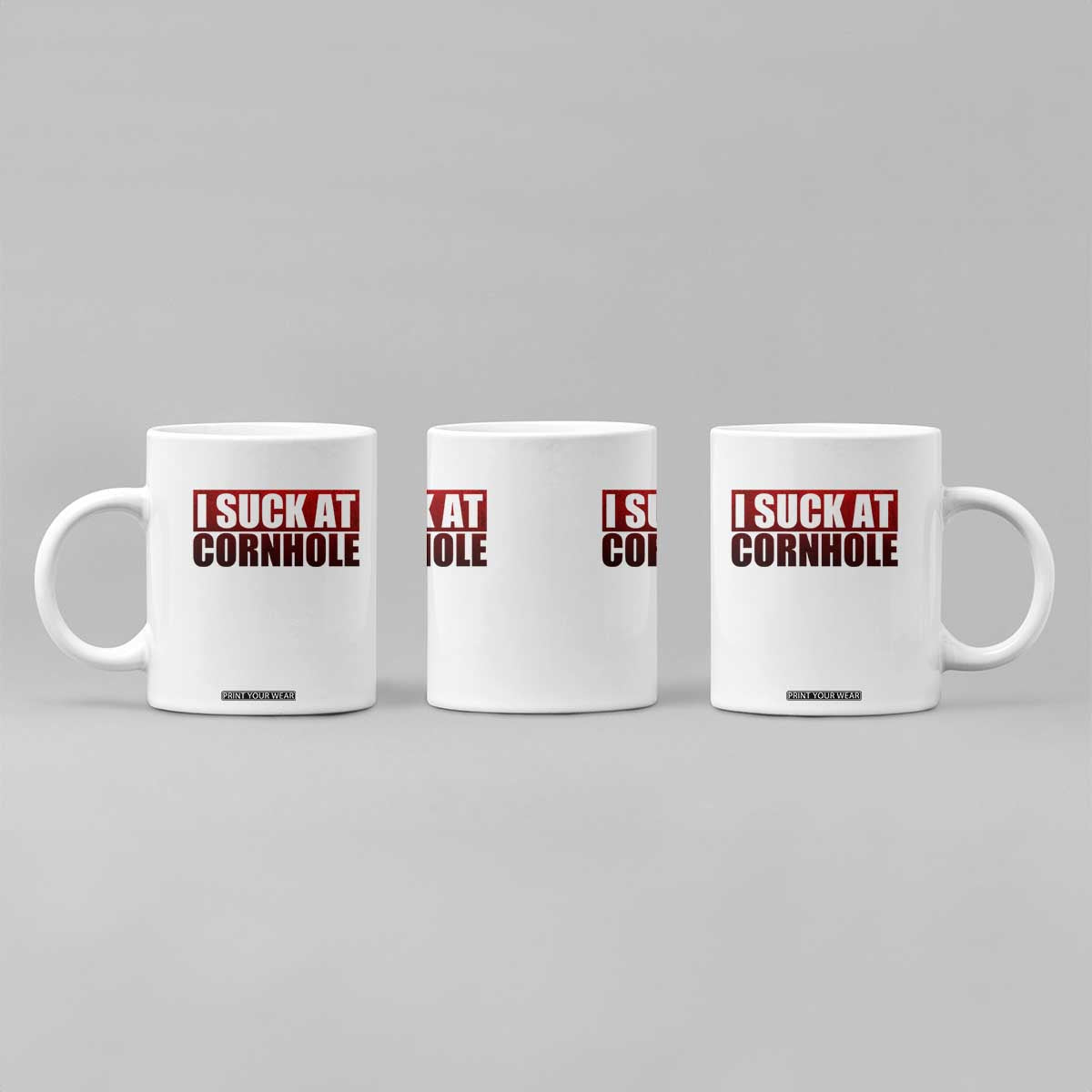 I Suck At Cornhole Coffee Mug Funny Bean Bag Toss Game TS10 Print Your Wear