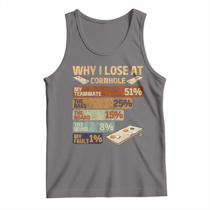 Funny Cornhole Player Tank Top Retro Why I Lose Game Day Bean Bag Toss Game TS10 Deep Heather Print Your Wear