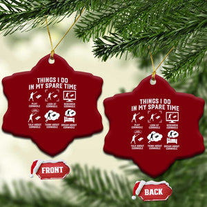 Funny Cornhole Lover Ceramic Ornament Things I Do In My Spare Time Bean Bag Toss Game TS10 Print Your Wear