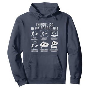 Funny Cornhole Lover Hoodie Things I Do In My Spare Time Bean Bag Toss Game TS10 Navy Print Your Wear