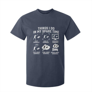 Funny Cornhole Lover T Shirt For Kid Things I Do In My Spare Time Bean Bag Toss Game TS10 Navy Print Your Wear