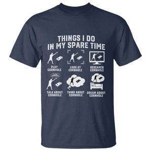 Funny Cornhole Lover T Shirt Things I Do In My Spare Time Bean Bag Toss Game TS10 Navy Print Your Wear