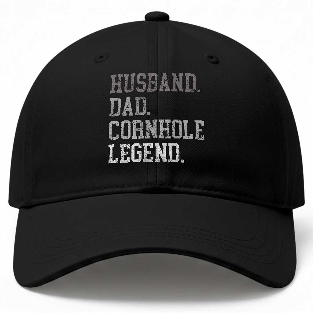 Husband Dad Cornhole Legend Baseball Cap Vintage Funny Birthday for Dad Fathers Day TS10 Print Your Wear