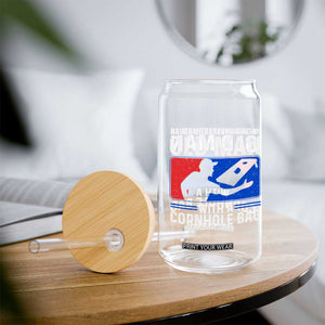 Funny Cornhole Player Glass Can Never Underestimate An Old Man With A Cornhole Bag TS10 Print Your Wear
