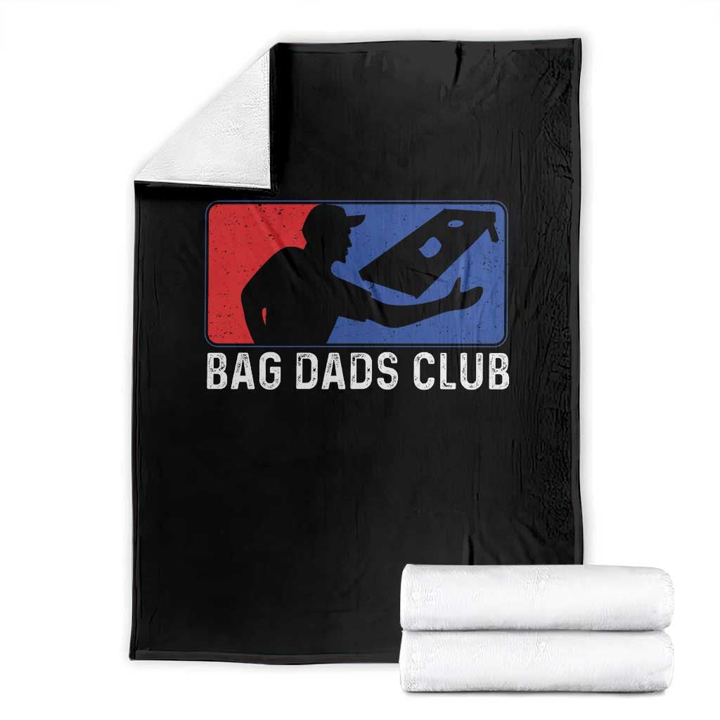 Funny Cornhole Bag Dads Club Throw Blanket TS10 Black Print Your Wear