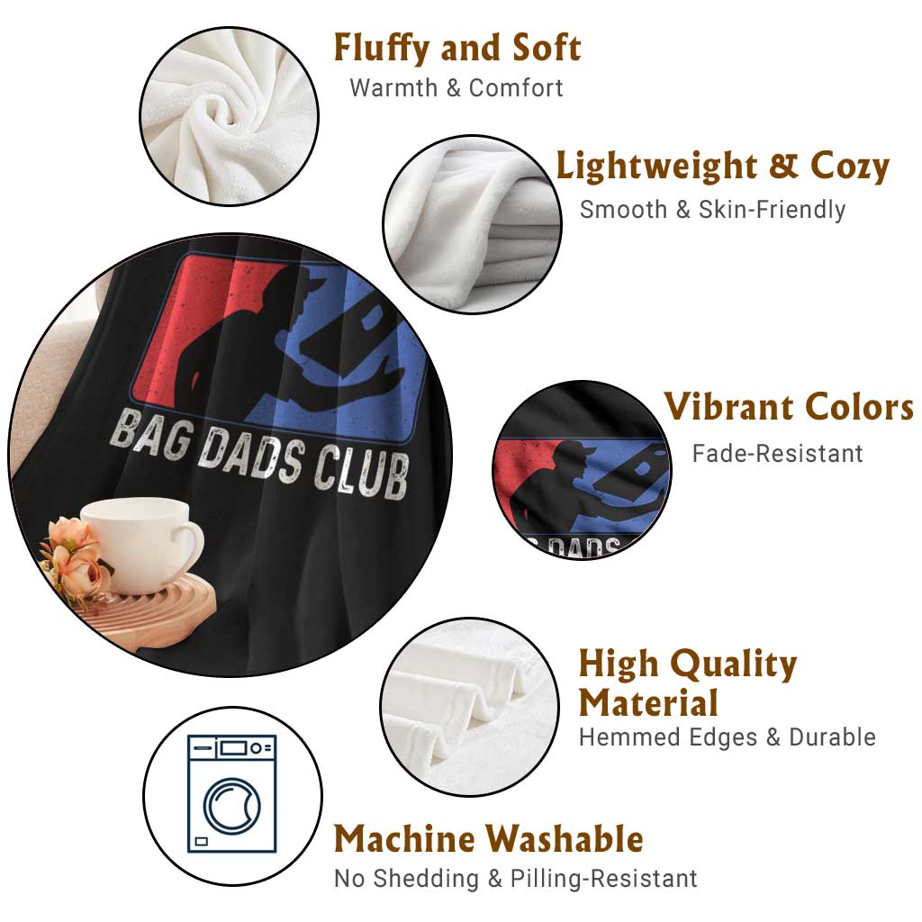 Funny Cornhole Bag Dads Club Throw Blanket TS10 Print Your Wear