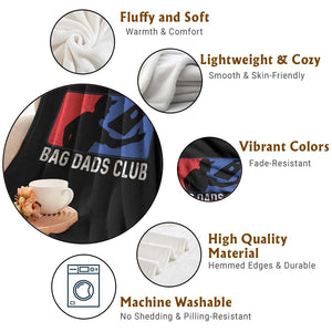 Funny Cornhole Bag Dads Club Throw Blanket TS10 Print Your Wear