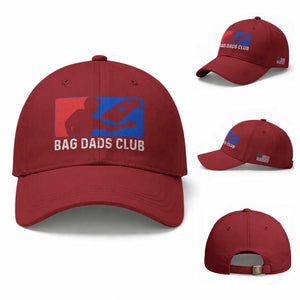 Funny Cornhole Bag Dads Club Baseball Cap TS10 Baseball Cap Universal Fit Cherry Red Print Your Wear