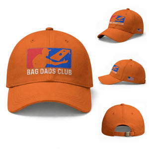 Funny Cornhole Bag Dads Club Baseball Cap TS10 Baseball Cap Universal Fit Orange Print Your Wear
