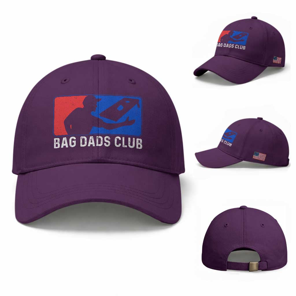 Funny Cornhole Bag Dads Club Baseball Cap TS10 Baseball Cap Universal Fit Purple Print Your Wear