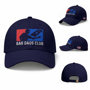 Funny Cornhole Bag Dads Club Baseball Cap TS10 Baseball Cap Universal Fit Dark Blue Print Your Wear