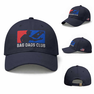 Funny Cornhole Bag Dads Club Baseball Cap TS10 Baseball Cap Universal Fit Navy Print Your Wear