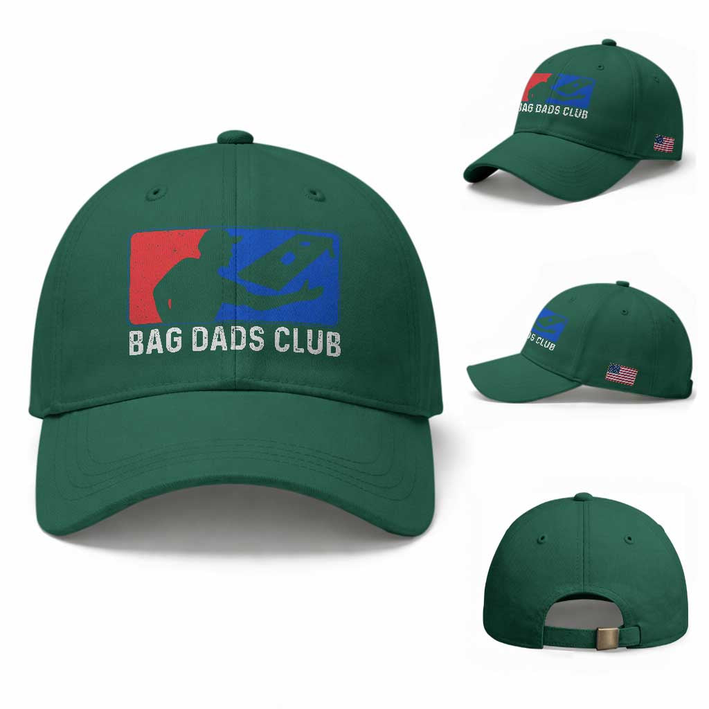 Funny Cornhole Bag Dads Club Baseball Cap TS10 Baseball Cap Universal Fit Irish Green Print Your Wear