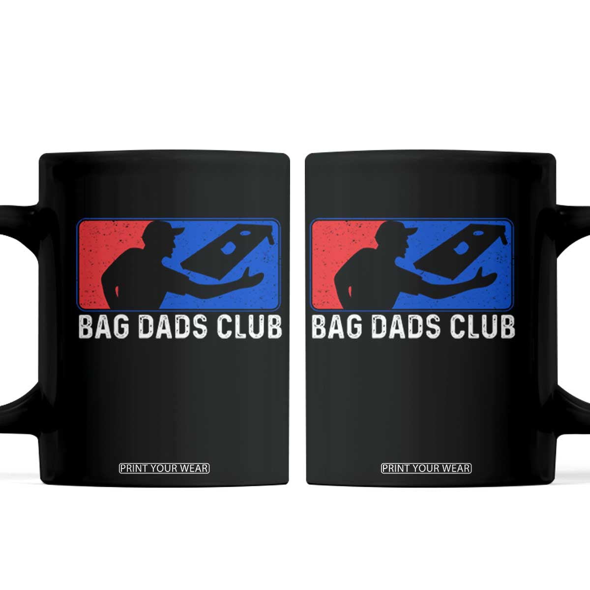 Funny Cornhole Bag Dads Club Coffee Mug TS10 Black Print Your Wear