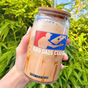 Funny Cornhole Bag Dads Club Glass Can TS10 Black Print Your Wear