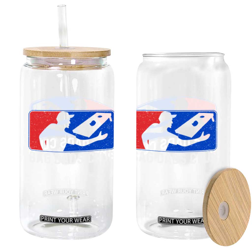 Funny Cornhole Bag Dads Club Glass Can TS10 Print Your Wear