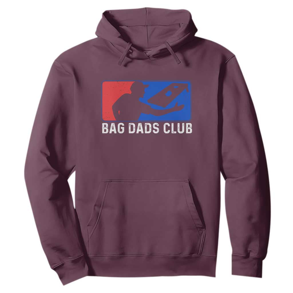 Funny Cornhole Bag Dads Club Hoodie TS10 Maroon Print Your Wear