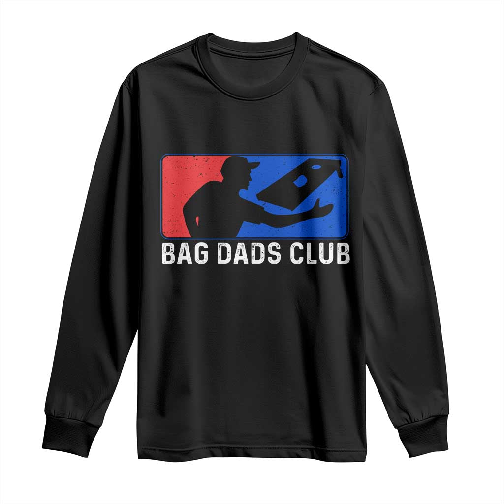 Funny Cornhole Bag Dads Club Long Sleeve Shirt TS10 Black Print Your Wear