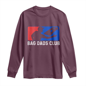 Funny Cornhole Bag Dads Club Long Sleeve Shirt TS10 Maroon Print Your Wear
