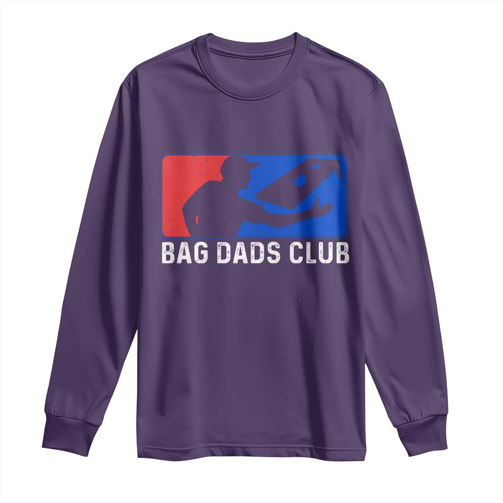 Funny Cornhole Bag Dads Club Long Sleeve Shirt TS10 Purple Print Your Wear