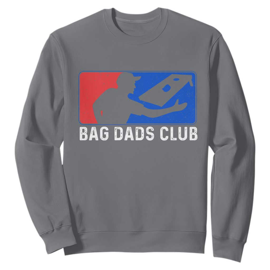 Funny Cornhole Bag Dads Club Sweatshirt TS10 Charcoal Print Your Wear