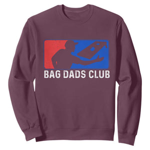 Funny Cornhole Bag Dads Club Sweatshirt TS10 Maroon Print Your Wear