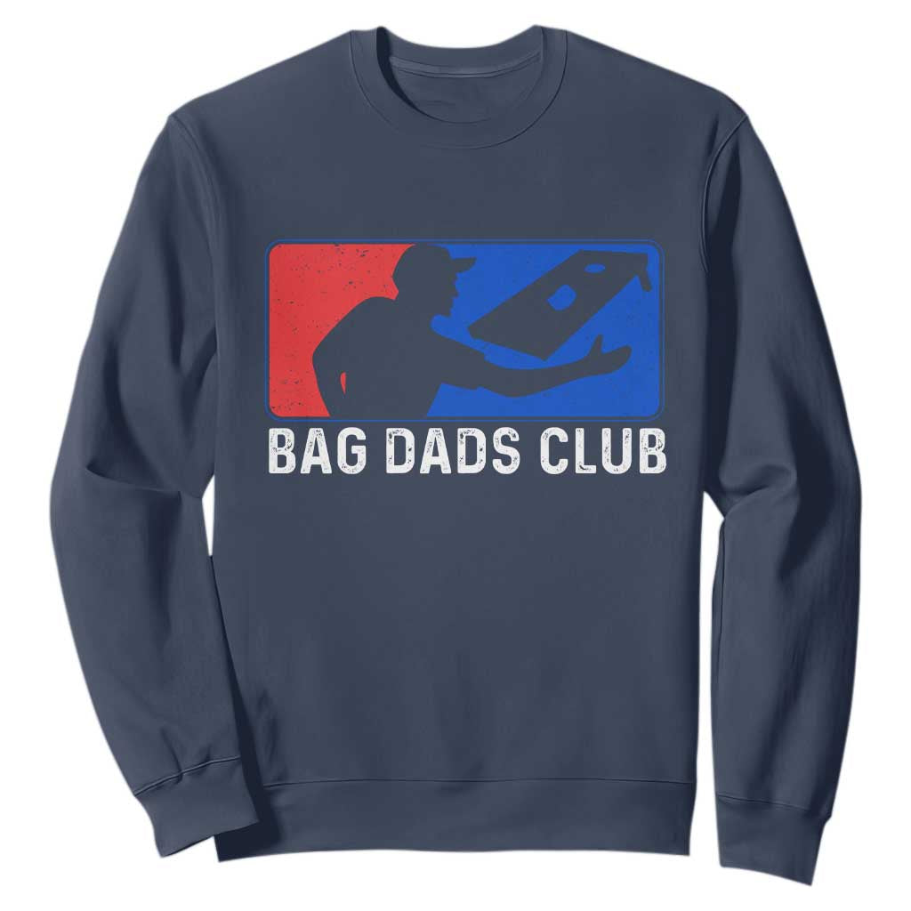 Funny Cornhole Bag Dads Club Sweatshirt TS10 Navy Print Your Wear
