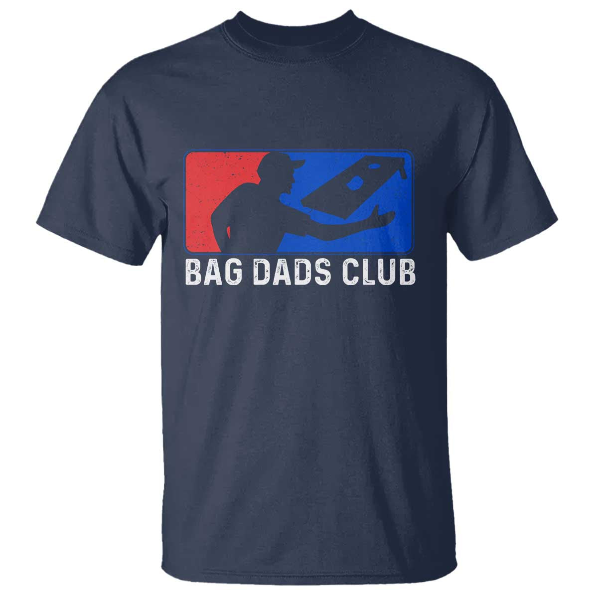 Funny Cornhole Bag Dads Club T Shirt TS10 Navy Print Your Wear