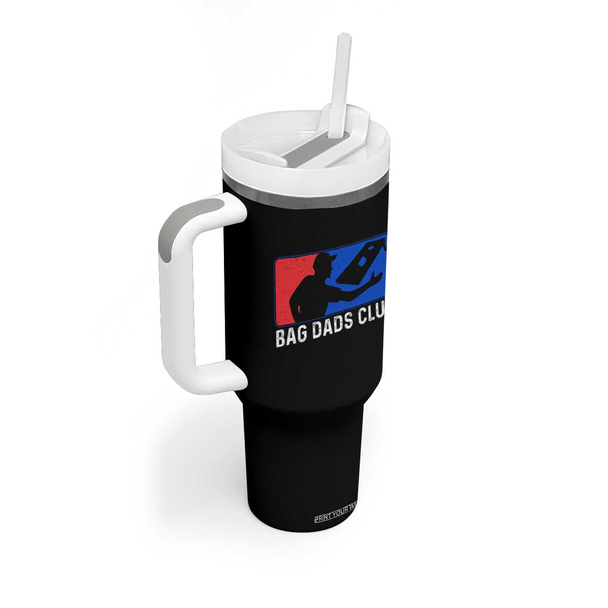 Funny Cornhole Bag Dads Club Tumbler With Handle TS10 Print Your Wear