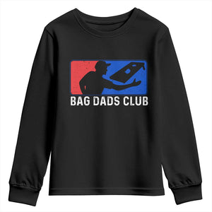 Funny Cornhole Bag Dads Club Youth Sweatshirt TS10 Black Print Your Wear
