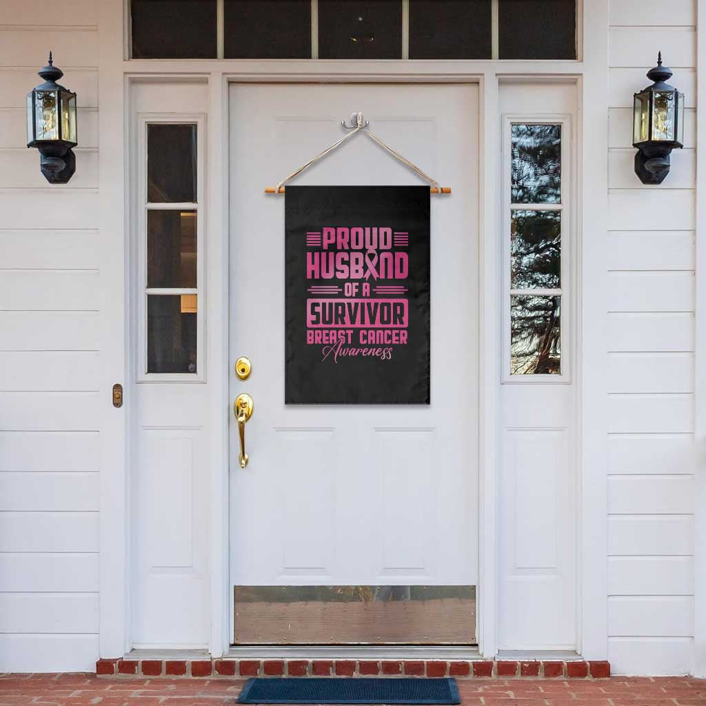 Husband Of A Warrior Breast Cancer Awareness Garden Flag Wife Support Squad TS10 Print Your Wear