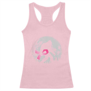 Bigfoot Pink Ribbon Breast Cancer Awareness Racerback Tank Top TS10 Light Pink Print Your Wear